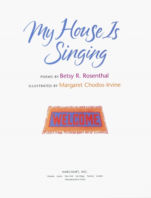 Cover image for book My House Is Singing
