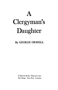 Titelbild: A Clergyman's Daughter 9780547563848