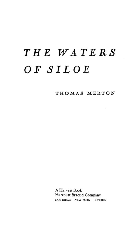 Cover image for book The Waters of Siloe