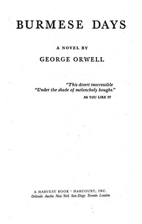 Burmese Days