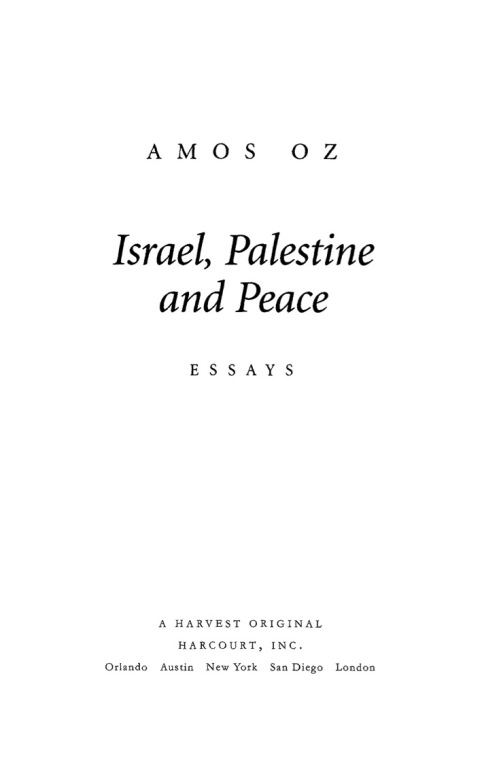 Cover image for book Israel, Palestine and Peace
