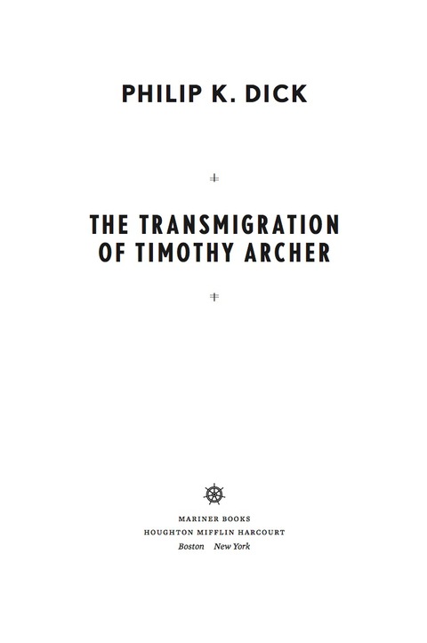 Cover image for book The Transmigration of Timothy Archer