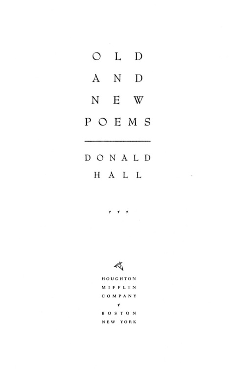 Cover image for book Old and New Poems