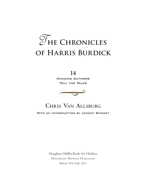 Cover image for book The Chronicles of Harris Burdick