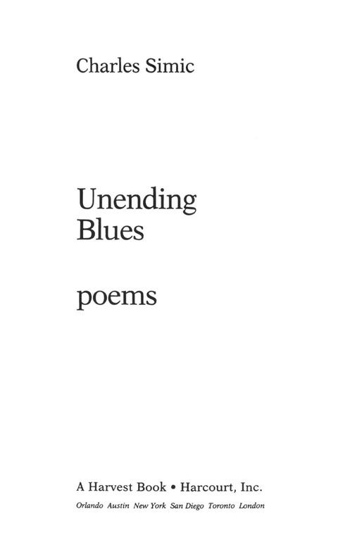 Cover image for book Unending Blues