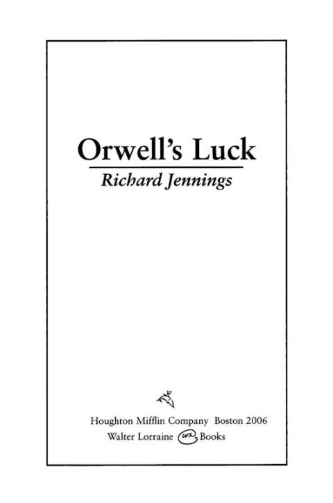 Cover image for book Orwell's Luck
