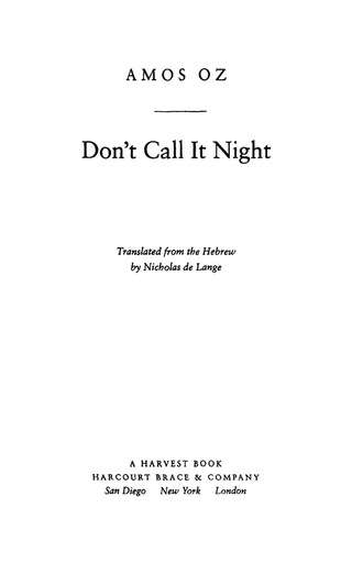 Don't Call It Night
