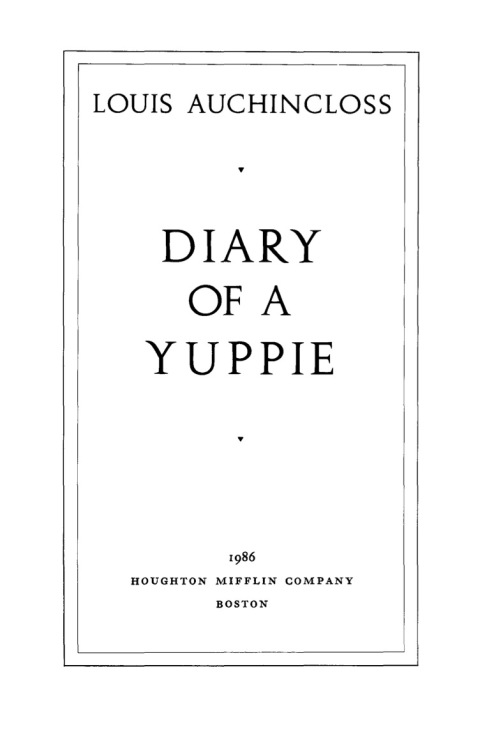 Cover image for book Diary of a Yuppie