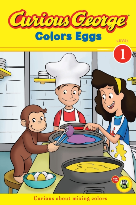 Cover image for book Curious George Colors Eggs (CGTV Reader)