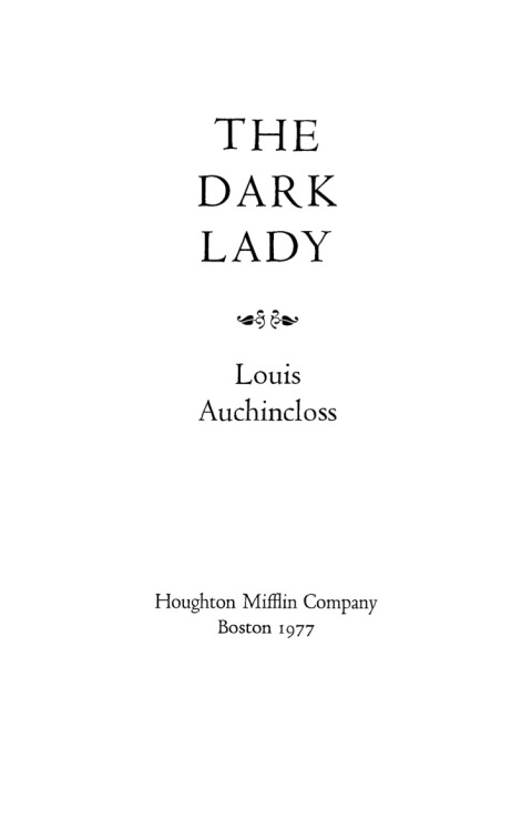 Cover image for book Dark Lady