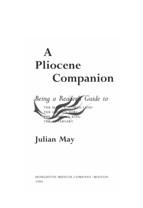 Cover image for book A Pliocene Companion