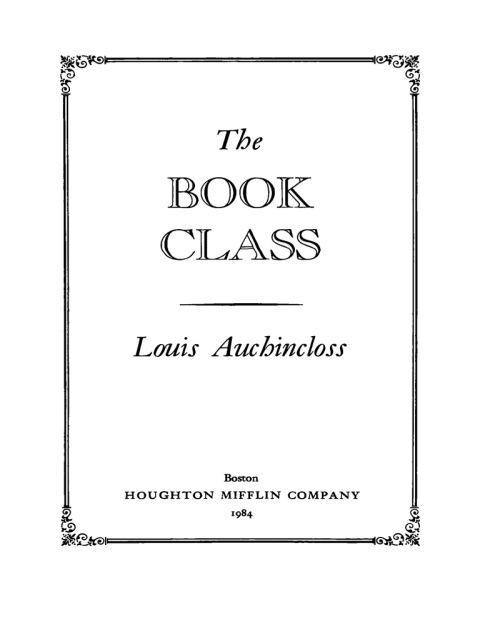 Cover image for book The Book Class