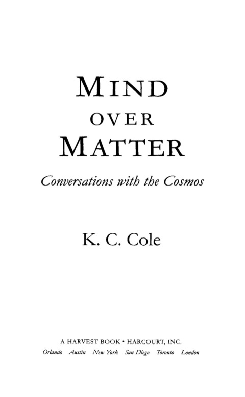 Cover image for book Mind Over Matter
