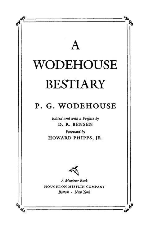 Cover image for book A Wodehouse Bestiary