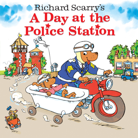 Cover image for book Richard Scarry's A Day at the Police Station
