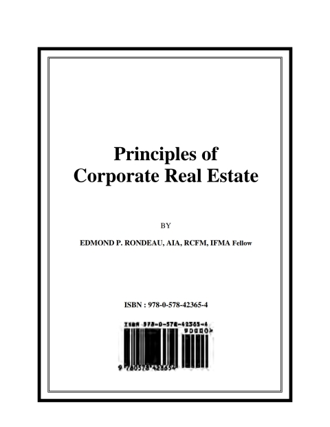 Cover image for book Principles of Corporate Real Estate: A Manual