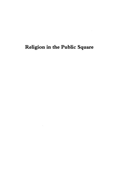 Cover image for book Religion in the Public Square