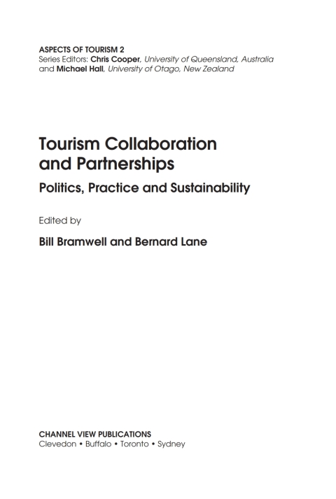 Cover image for book Tourism Collaboration and Partnerships