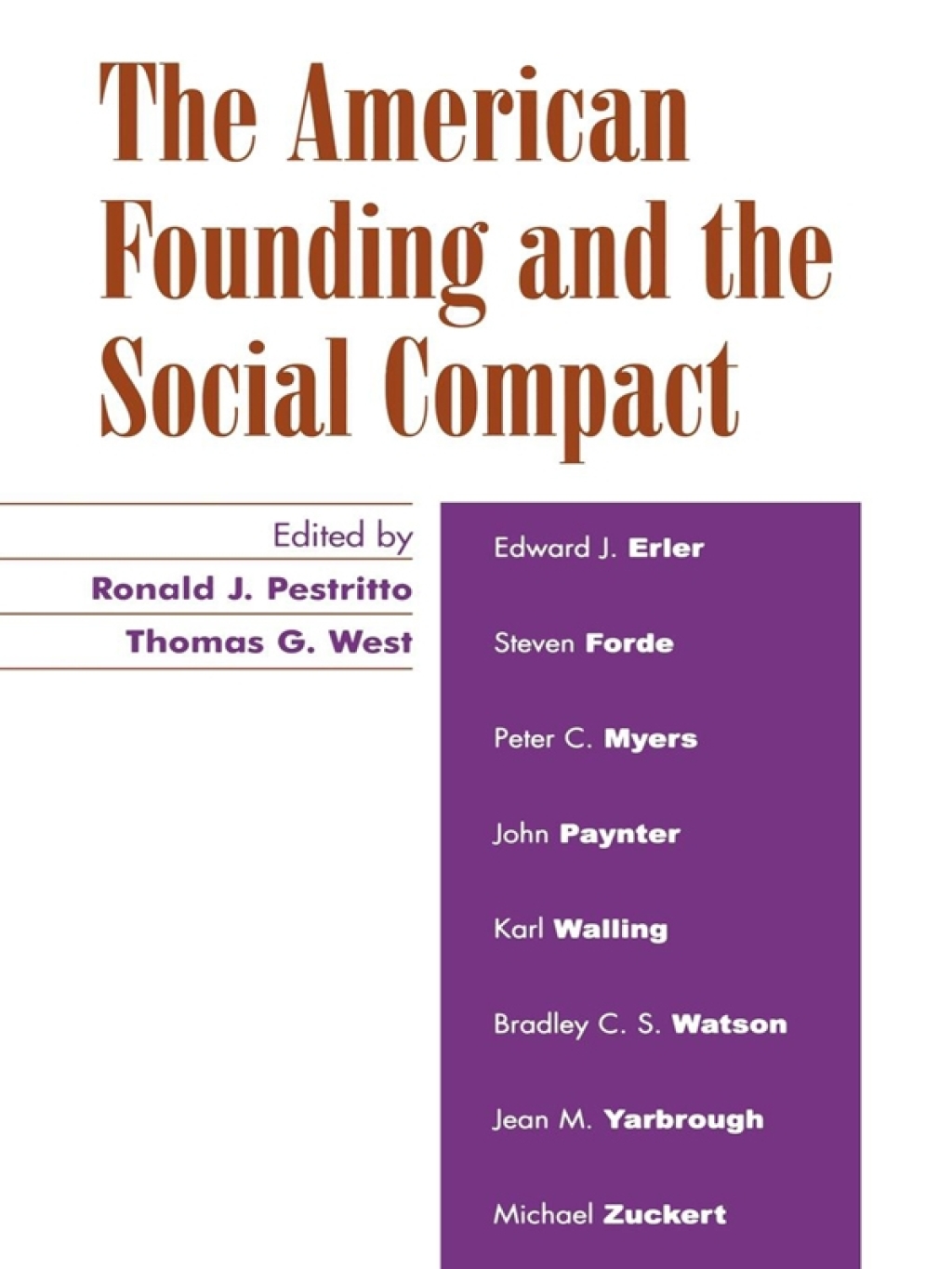 Reflowable The American Founding and the Social Compact; $37.63