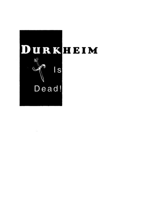 Cover image for book Durkheim is Dead!