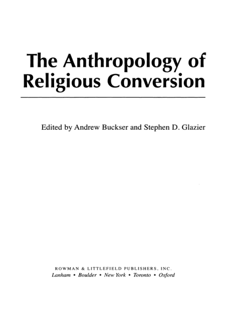 Cover image for book The Anthropology of Religious Conversion