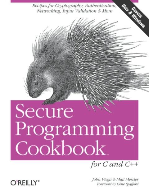 Cover image for book Secure Programming Cookbook for C and C++