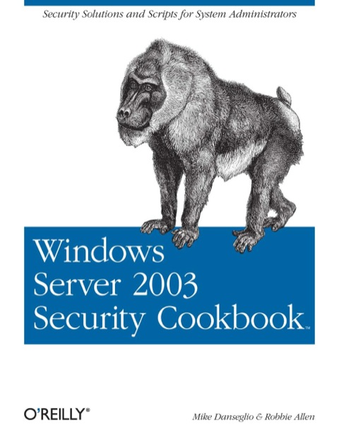 Cover image for book Windows Server 2003 Security Cookbook