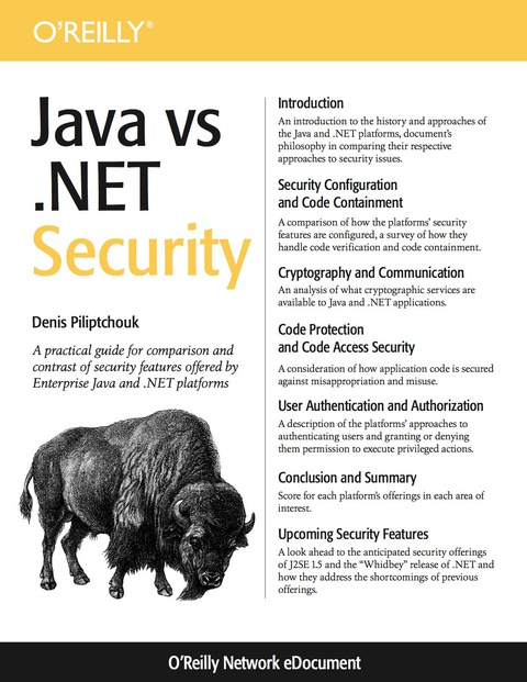 Cover image for book Java vs. .NET Security