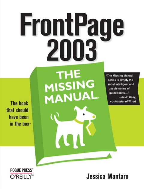 Cover image for book FrontPage 2003: The Missing Manual
