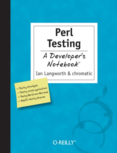 Cover image for book Perl Testing: A Developer's Notebook