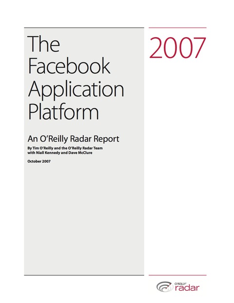 Cover image for book The Facebook Application Platform: An O'Reilly Radar Report