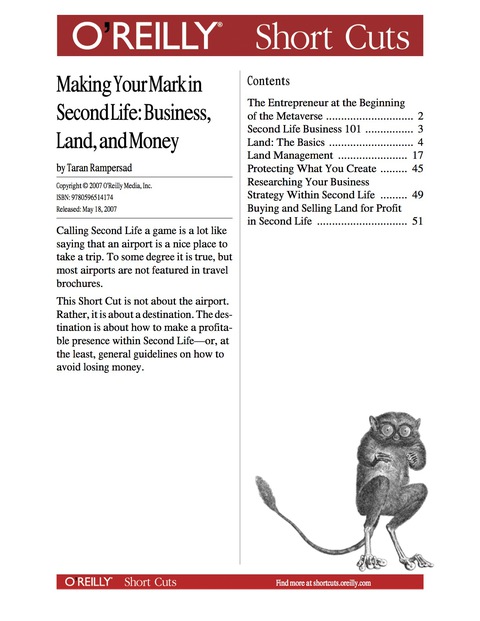 Cover image for book Making Your Mark in Second Life: Business, Land, and Money