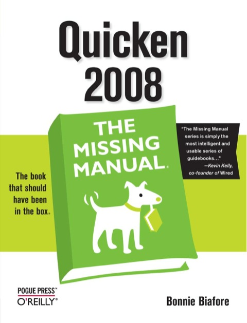 Cover image for book Quicken 2008: The Missing Manual