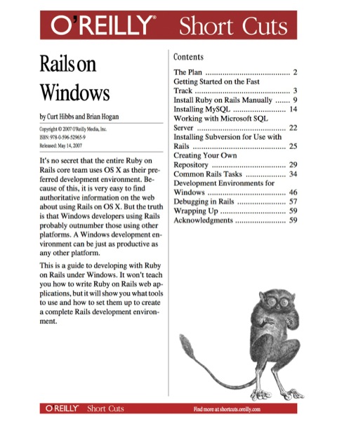 Cover image for book Rails on Windows