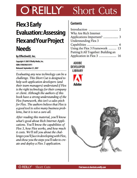 Cover image for book Flex 3 Early Evaluation: Assessing Flex and Your Project Needs