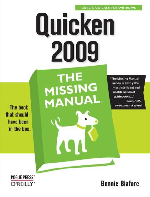 Cover image for book Quicken 2009: The Missing Manual