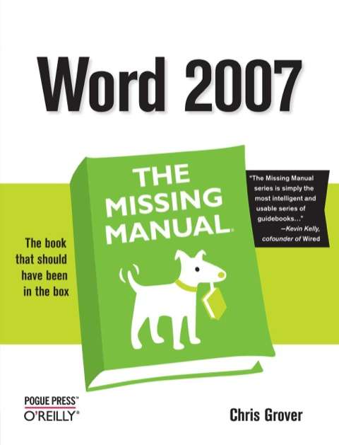 Cover image for book Word 2007: The Missing Manual