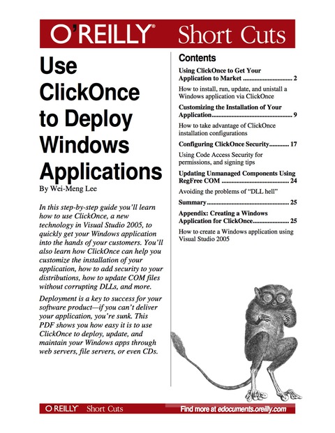 Cover image for book Use ClickOnce to Deploy Windows Applications