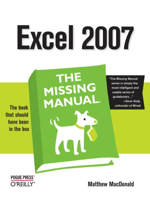 Cover image for book Excel 2007: The Missing Manual