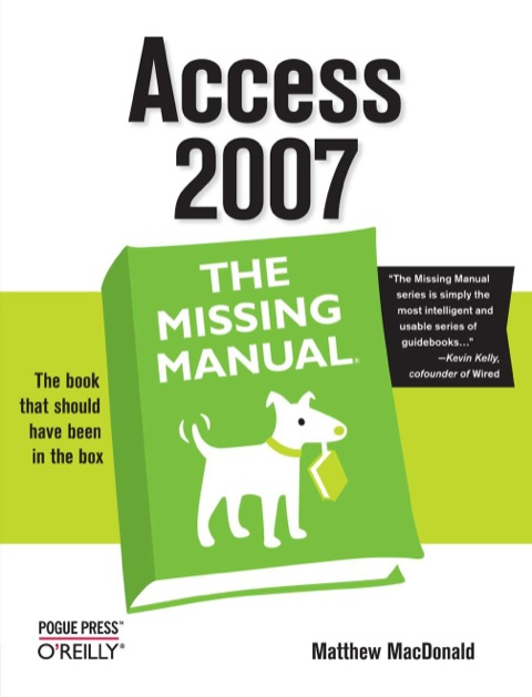 Cover image for book Access 2007: The Missing Manual