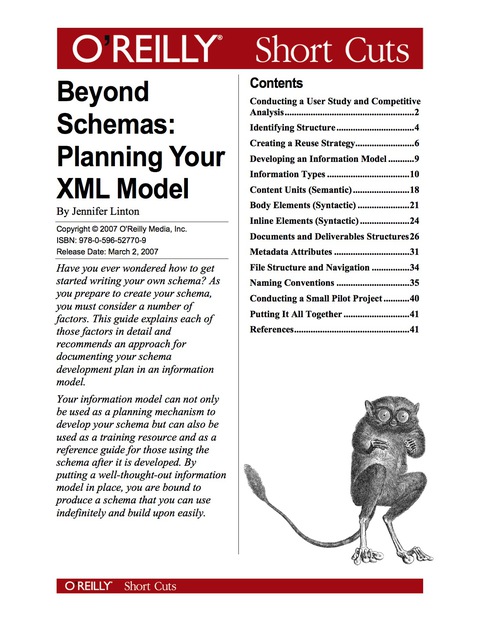 Cover image for book Beyond Schemas: Planning Your XML Model