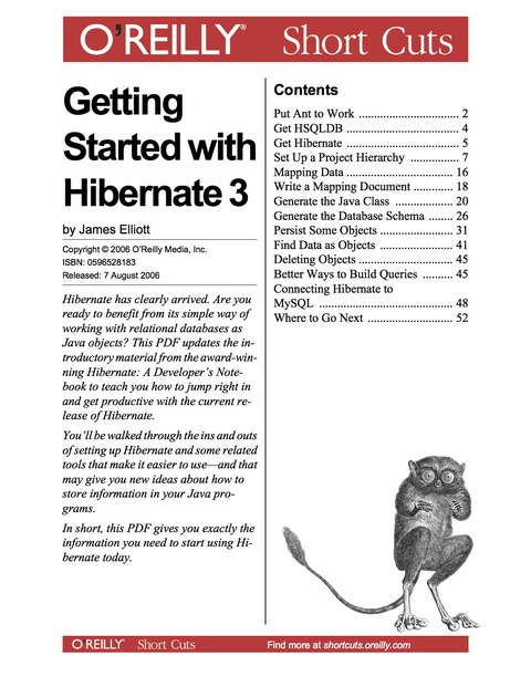 Cover image for book Getting Started with Hibernate 3