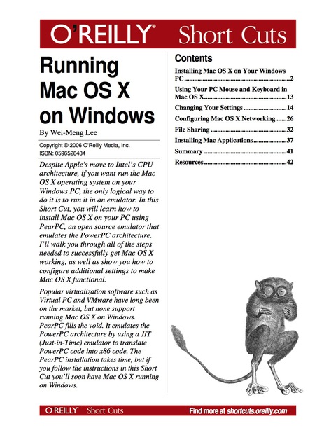 Cover image for book Running Mac OS X on Windows