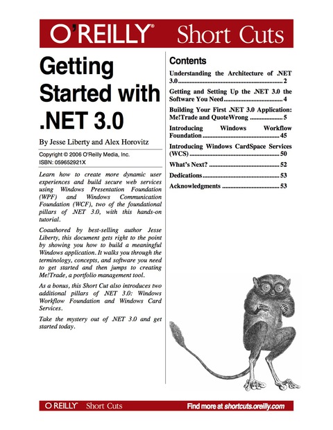 Cover image for book Getting Started with .NET 3.0