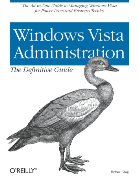 Cover image for book Windows Vista Administration: The Definitive Guide