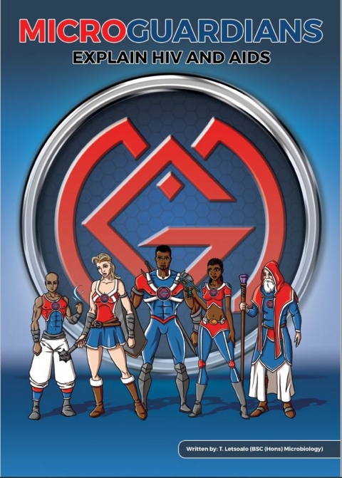Cover image for book Microguardians explain HIV and AIDS