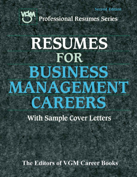 Cover image for book Resumes for Business Management Careers