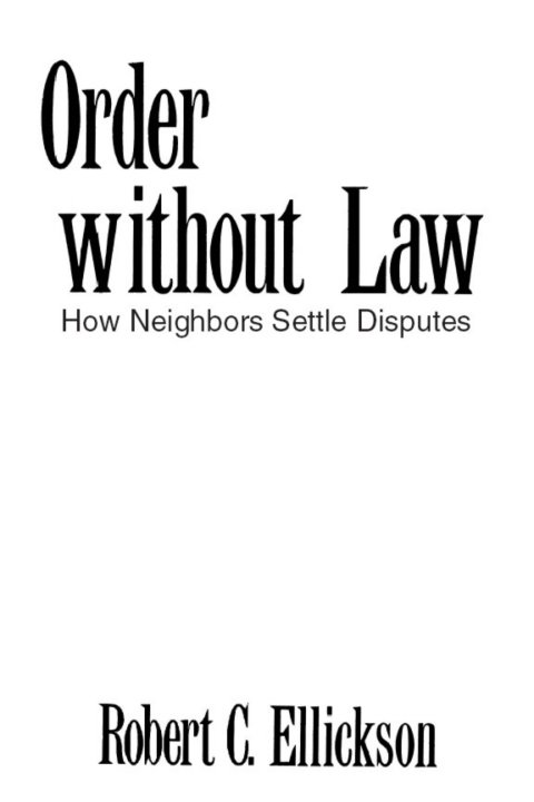 Cover image for book Order without Law