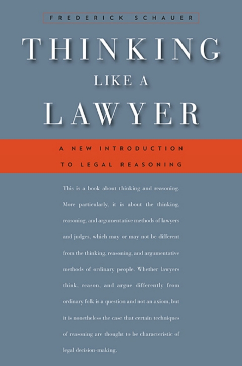 Cover image for book Thinking Like a Lawyer