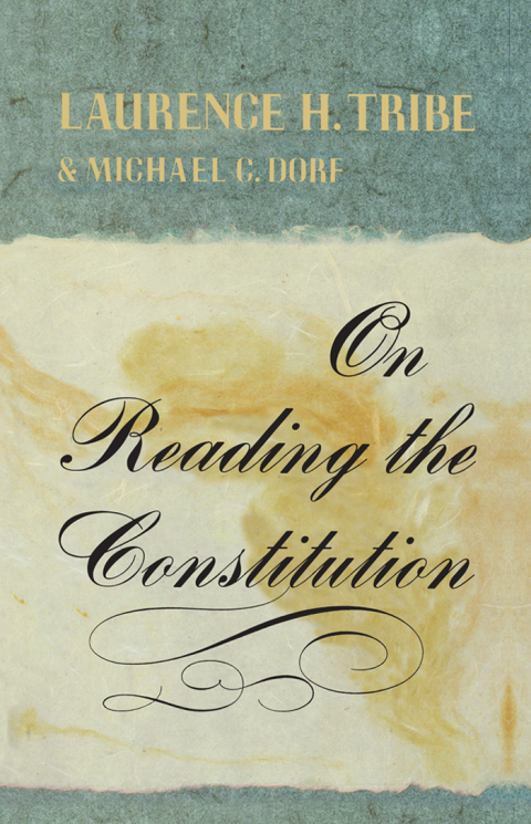Cover image for book On Reading the Constitution